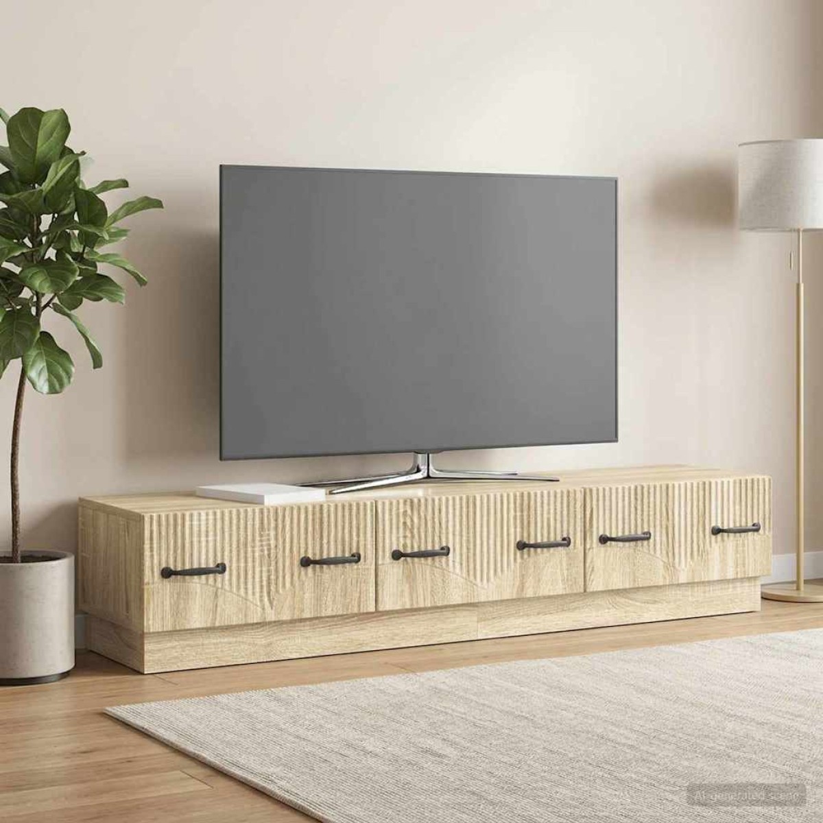 vidaXL Ντουλάπι TV Sonoma Δρυς 147 x 34,5 x 27 εκ Επεξεργασμένο Ξύλο