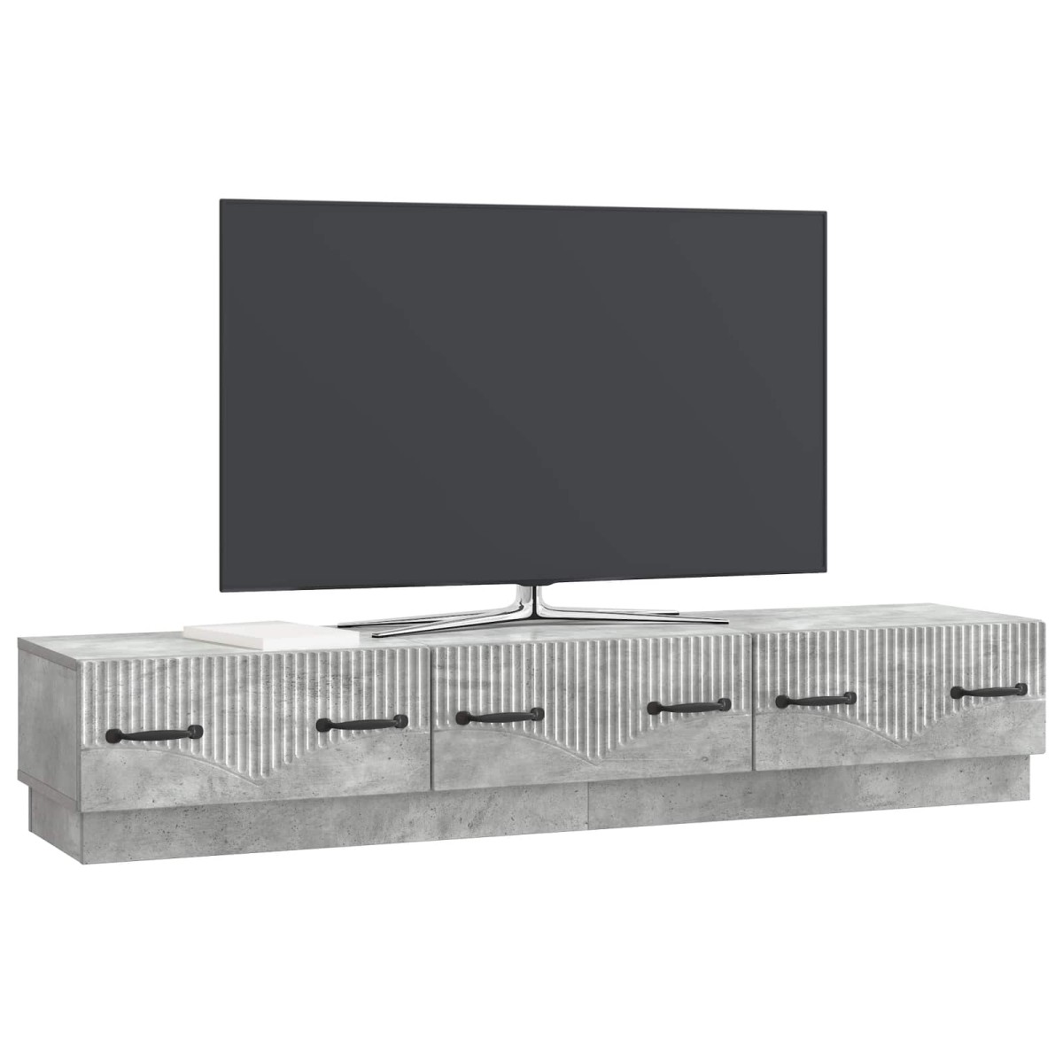 vidaXL Ντουλάπι TV με συρτάρι Γκρι Σκυροδέματος 147 x 34,5 x 27 εκ