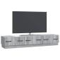 vidaXL Ντουλάπι TV Γκρι Sonoma 147 x 34,5 x 27 εκ Επεξεργασμένο Ξύλο