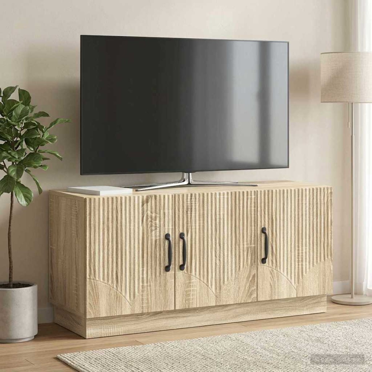 vidaXL Ντουλάπι TV Sonoma Δρυς 99 x 34,5 x 47 εκ Επεξεργασμένο Ξύλο