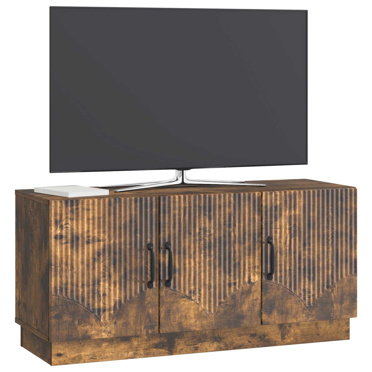 vidaXL Ντουλάπι TV Καπνισμένο Ξύλο Δρυός 99 x 34,5 x 47 εκ