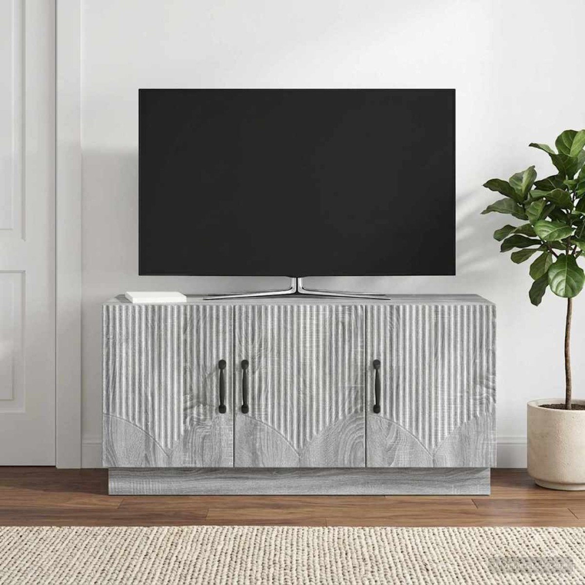 vidaXL Ντουλάπι TV Γκρι Sonoma 99 x 34,5 x 47 εκ Επεξεργασμένο Ξύλο