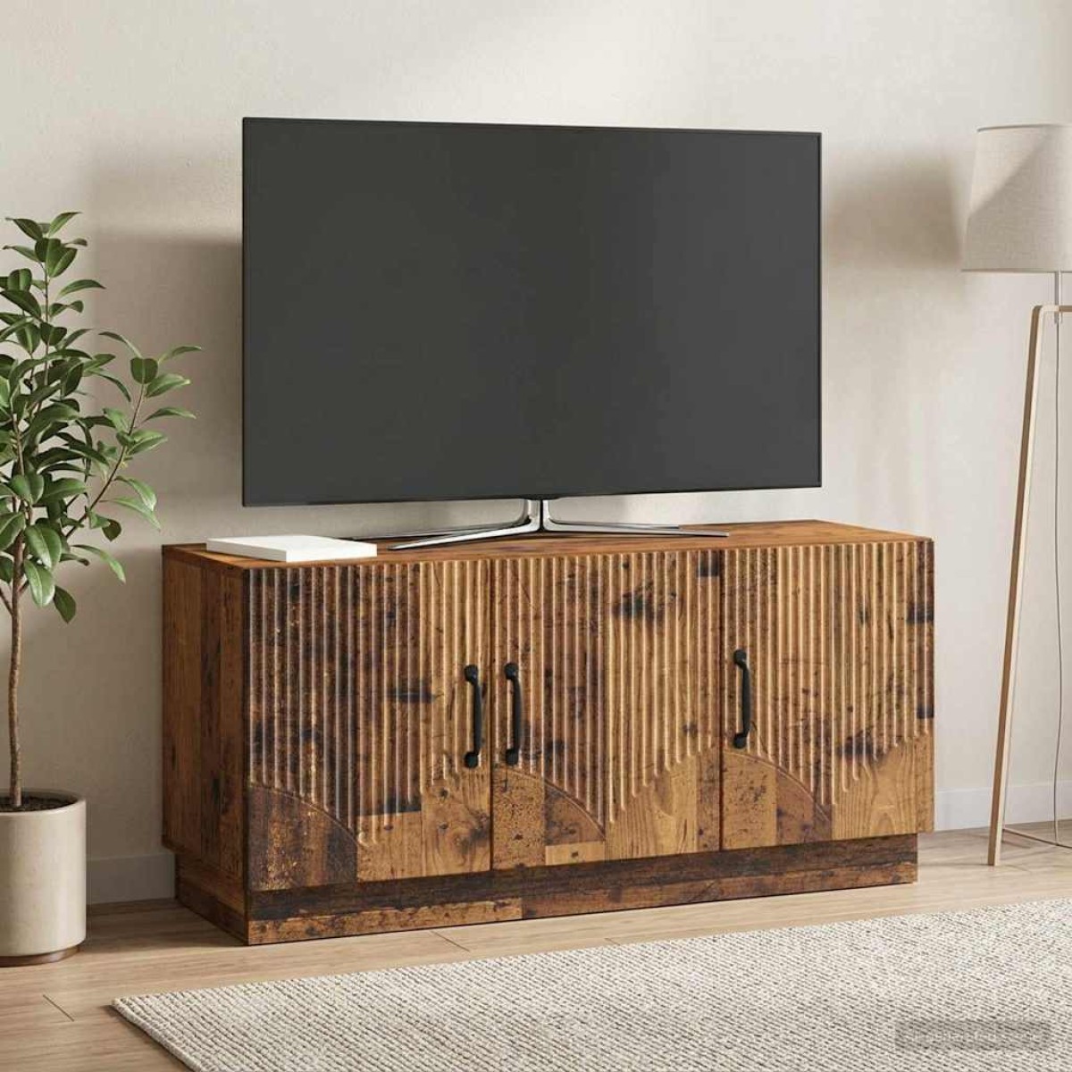 vidaXL Ντουλάπι TV Παλαιωμένο ξύλο 99 x 34,5 x 47 εκ