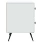 vidaXL Κομοδίνο Λευκό 43 x 34,5 x 47,5 εκ Επεξεργασμένο Ξύλο