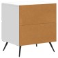 vidaXL Κομοδίνο Λευκό 43 x 34,5 x 47,5 εκ Επεξεργασμένο Ξύλο