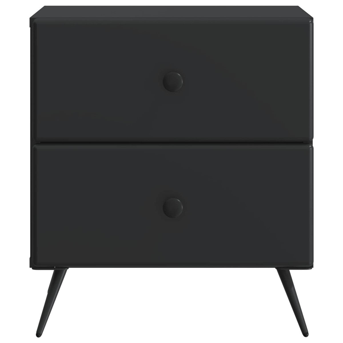 vidaXL Κομοδίνο Μαύρο 43 x 34,5 x 47,5 εκ Επεξεργασμένο Ξύλο