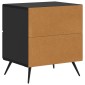 vidaXL Κομοδίνο Μαύρο 43 x 34,5 x 47,5 εκ Επεξεργασμένο Ξύλο