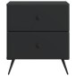vidaXL Κομοδίνο 2 τεμ. Μαύρο 43 x 34,5 x 47,5 εκ Επεξεργασμένο Ξύλο