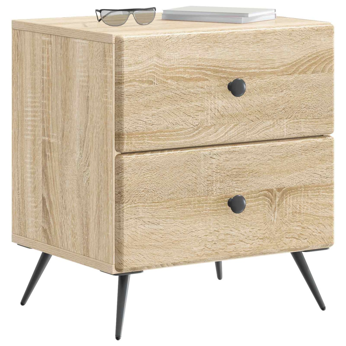 vidaXL Κομοδίνο 2 τεμ. Sonoma Δρυς 43 x 34,5 x 47,5 εκ