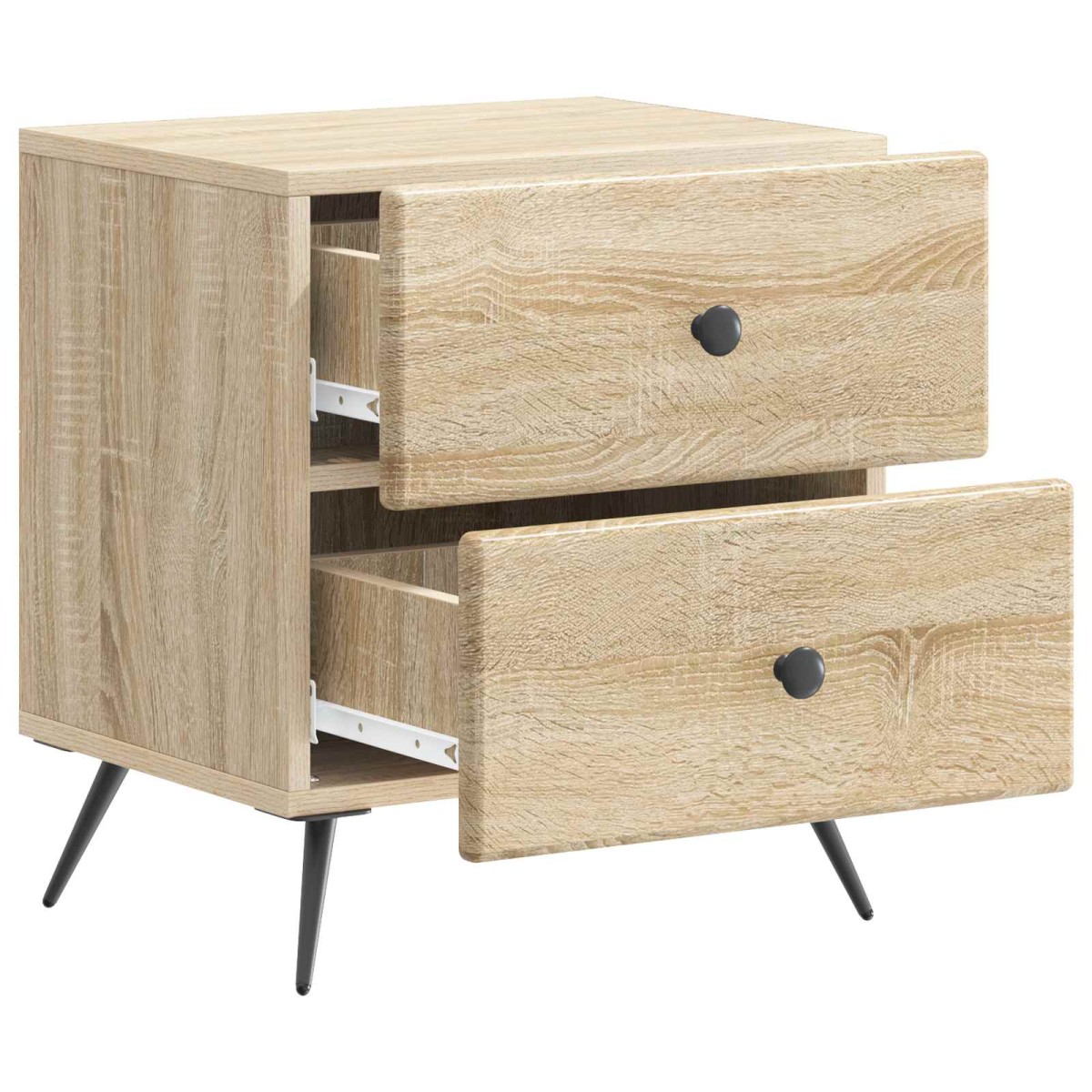 vidaXL Κομοδίνο 2 τεμ. Sonoma Δρυς 43 x 34,5 x 47,5 εκ