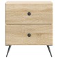 vidaXL Κομοδίνο 2 τεμ. Sonoma Δρυς 43 x 34,5 x 47,5 εκ