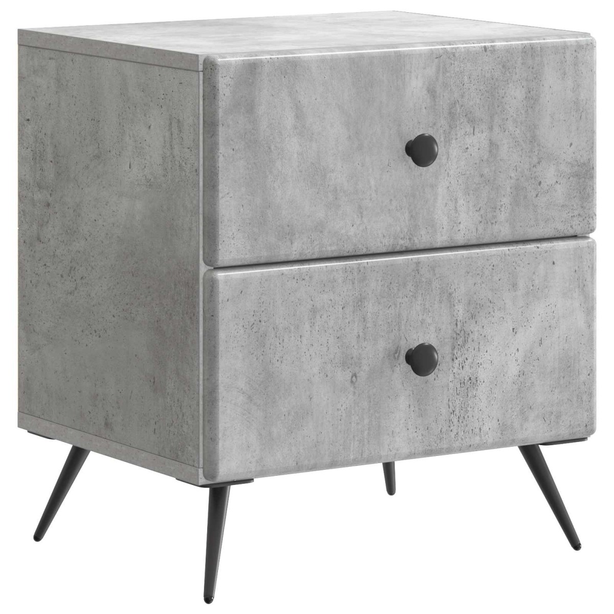 vidaXL Κομοδίνο 2 τεμ. Γκρι Σκυροδέματος 43 x 34,5 x 47,5 εκ