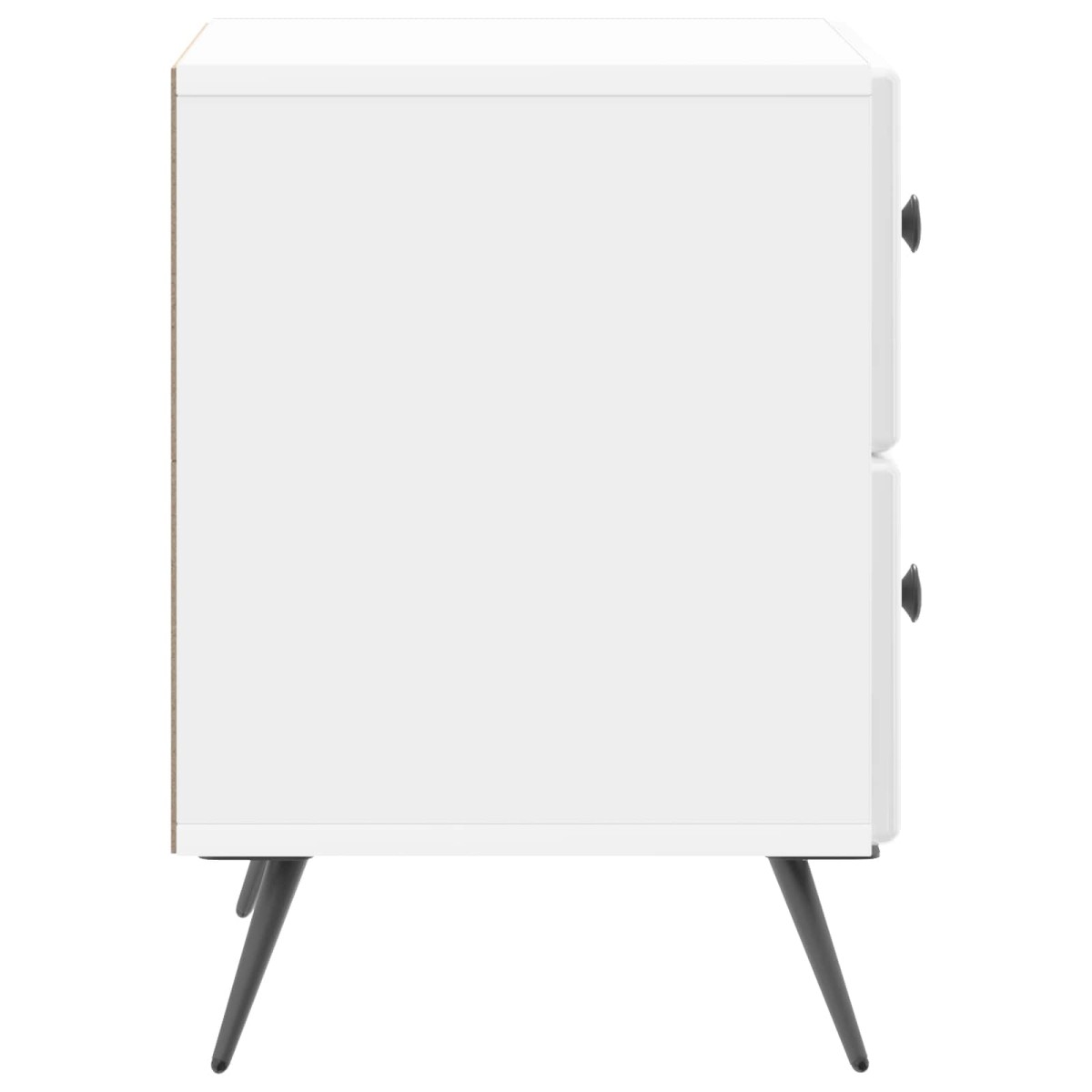 vidaXL Κομοδίνο Γυαλιστερό Λευκό 43 x 34,5 x 47,5 εκ