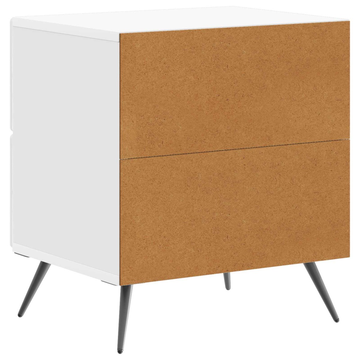 vidaXL Κομοδίνο Γυαλιστερό Λευκό 43 x 34,5 x 47,5 εκ