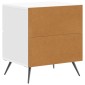 vidaXL Κομοδίνο Γυαλιστερό Λευκό 43 x 34,5 x 47,5 εκ