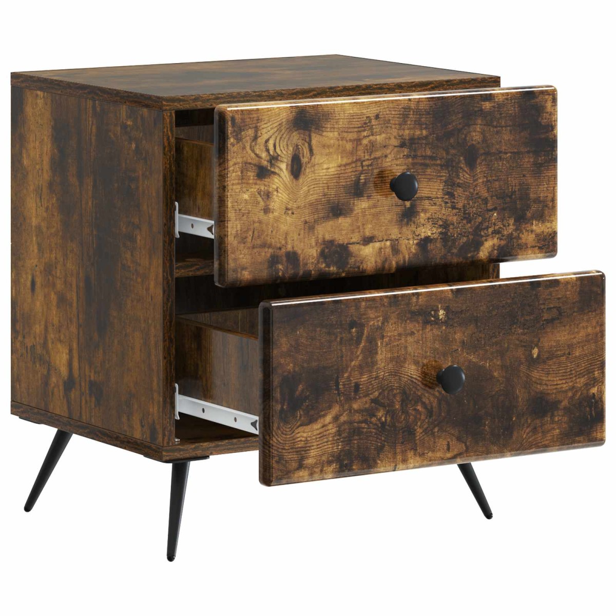vidaXL Κομοδίνο Καπνισμένο Ξύλο Δρυός 43 x 34,5 x 47,5 εκ