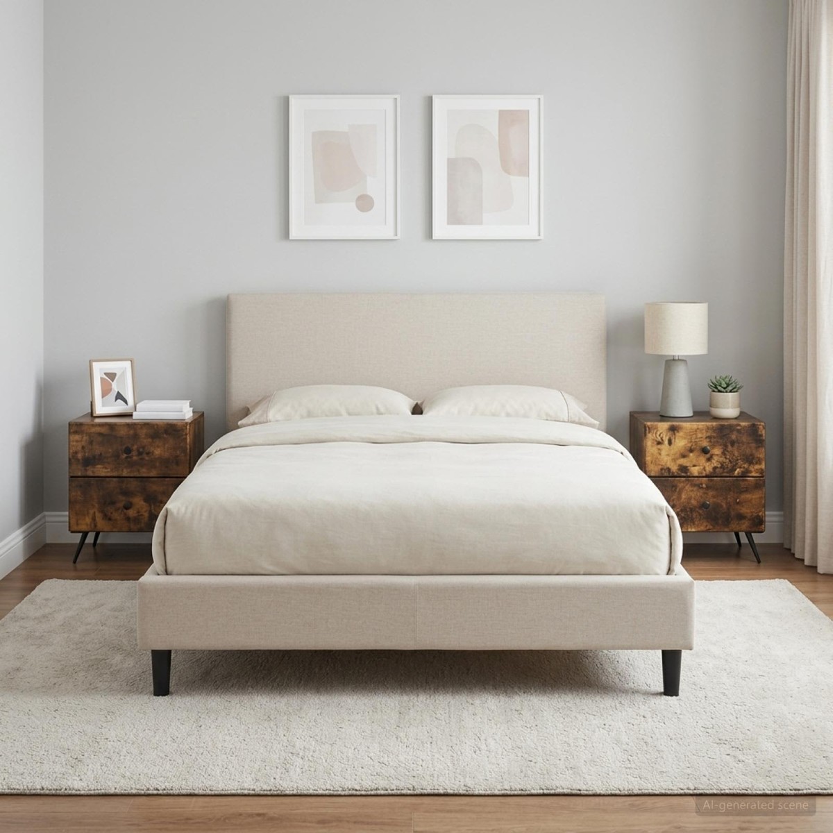 vidaXL Κομοδίνο 2 τεμ. Καπνισμένο Ξύλο Δρυός 43 x 34,5 x 47,5 εκ