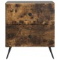 vidaXL Κομοδίνο 2 τεμ. Καπνισμένο Ξύλο Δρυός 43 x 34,5 x 47,5 εκ