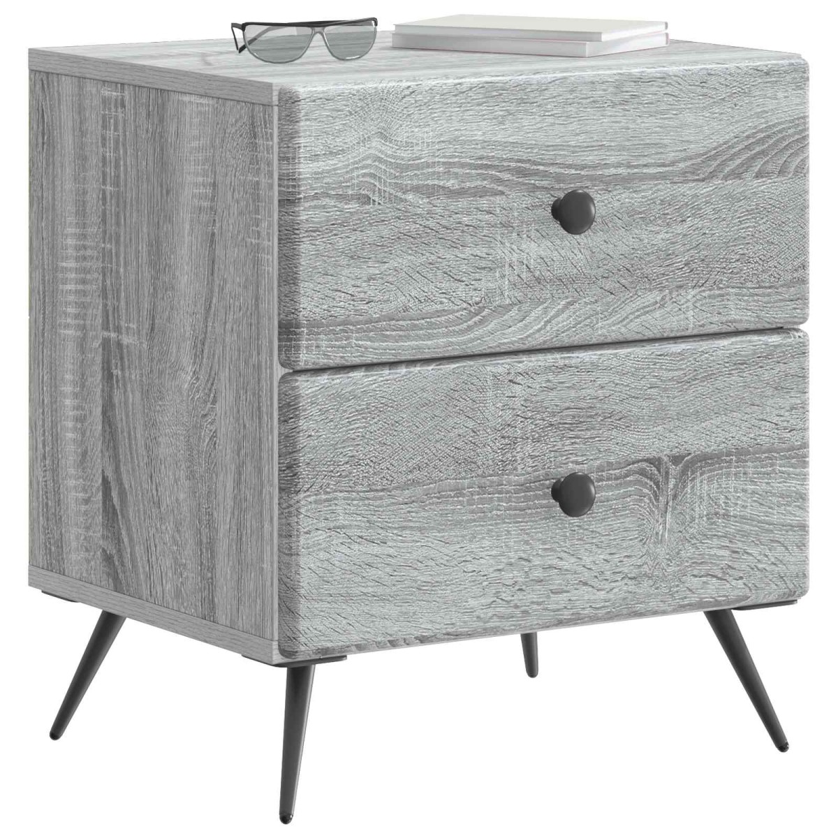 vidaXL Κομοδίνο Γκρι Sonoma 43 x 34,5 x 47,5 εκ Επεξεργασμένο Ξύλο