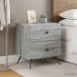 vidaXL Κομοδίνο 2 τεμ. Γκρι Sonoma 43 x 34,5 x 47,5 εκ
