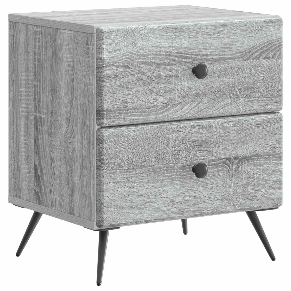 vidaXL Κομοδίνο 2 τεμ. Γκρι Sonoma 43 x 34,5 x 47,5 εκ