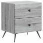 vidaXL Κομοδίνο 2 τεμ. Γκρι Sonoma 43 x 34,5 x 47,5 εκ