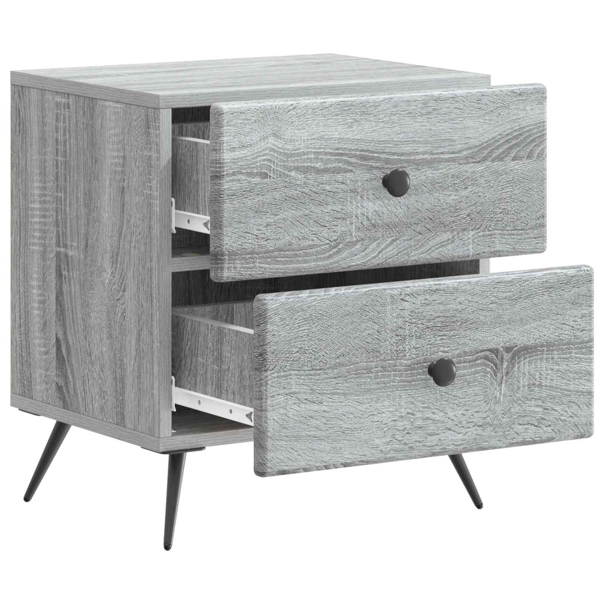 vidaXL Κομοδίνο 2 τεμ. Γκρι Sonoma 43 x 34,5 x 47,5 εκ