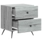 vidaXL Κομοδίνο 2 τεμ. Γκρι Sonoma 43 x 34,5 x 47,5 εκ