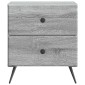 vidaXL Κομοδίνο 2 τεμ. Γκρι Sonoma 43 x 34,5 x 47,5 εκ