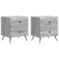 vidaXL Κομοδίνο 2 τεμ. Γκρι Sonoma 43 x 34,5 x 47,5 εκ