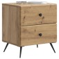 vidaXL Κομοδίνο Artisan Δρυς 43 x 34,5 x 47,5 εκ Επεξεργασμένο Ξύλο