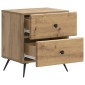 vidaXL Κομοδίνο Artisan Δρυς 43 x 34,5 x 47,5 εκ Επεξεργασμένο Ξύλο