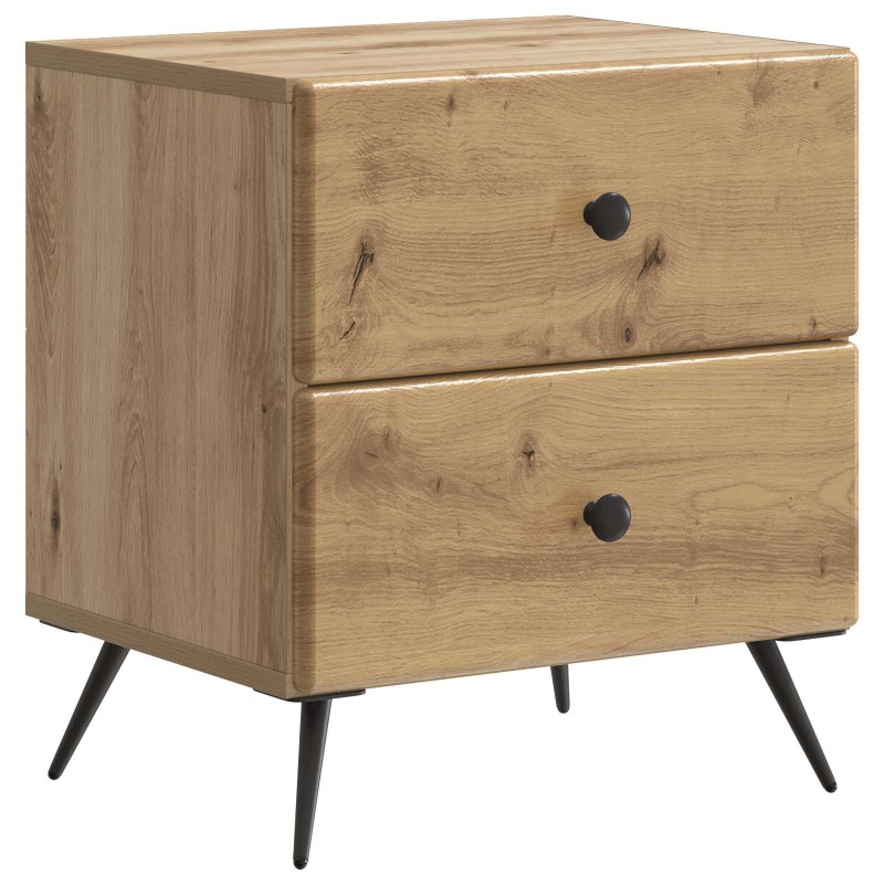 vidaXL Κομοδίνο Artisan Δρυς 43 x 34,5 x 47,5 εκ Επεξεργασμένο Ξύλο