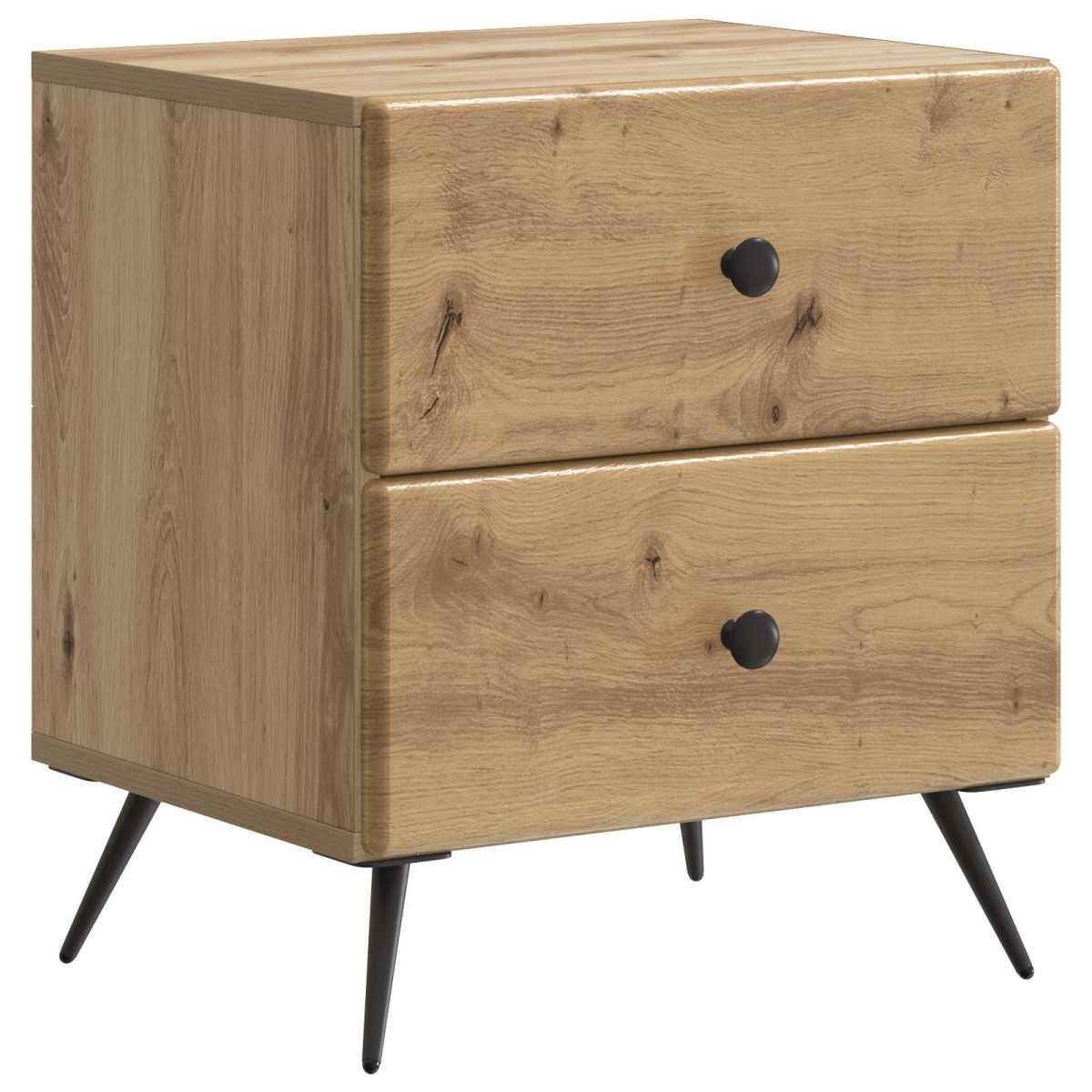 vidaXL Κομοδίνο 2 τεμ. Artisan Δρυς 43 x 34,5 x 47,5 εκ