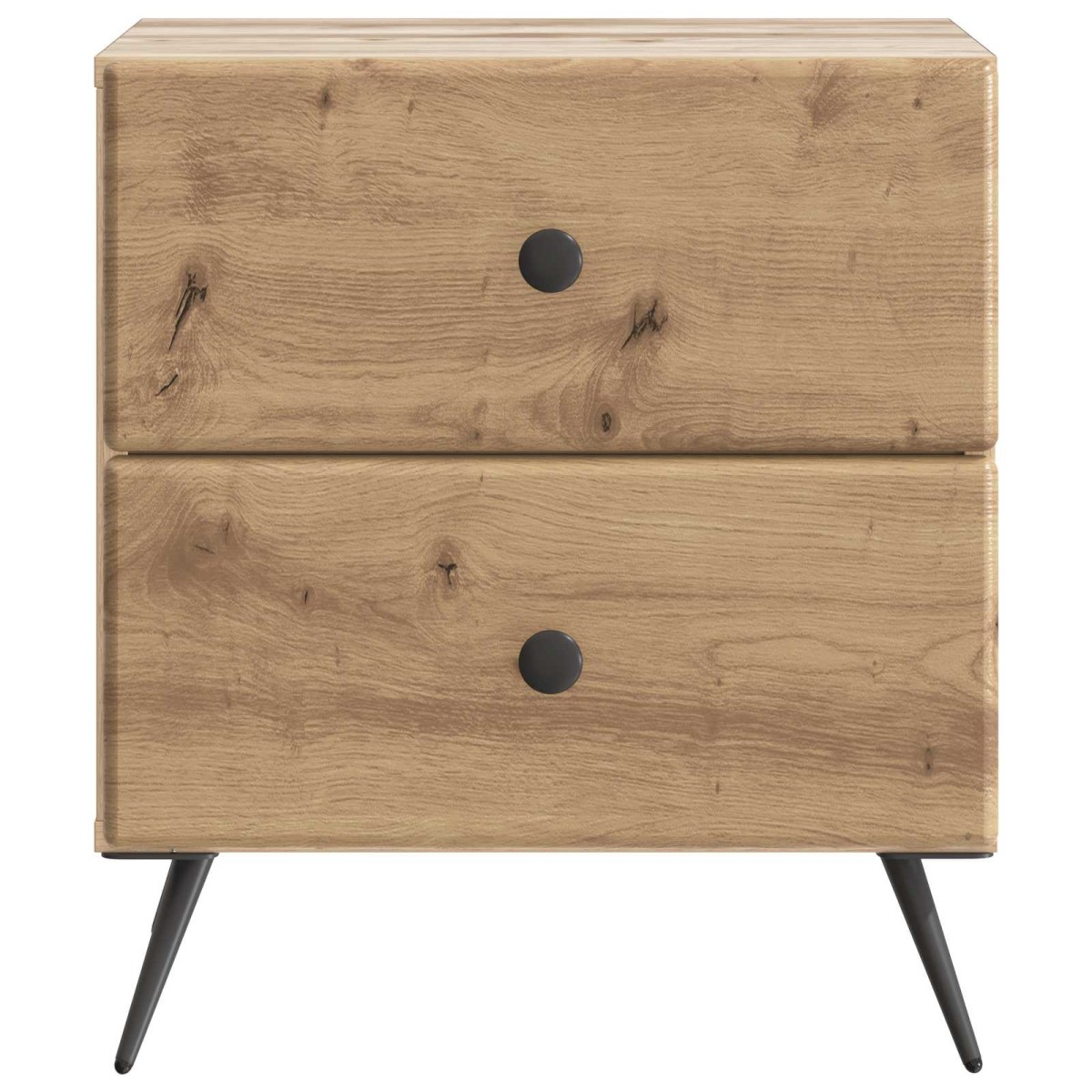 vidaXL Κομοδίνο 2 τεμ. Artisan Δρυς 43 x 34,5 x 47,5 εκ