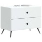 vidaXL Κομοδίνο Λευκό 62 x 34,5 x 47,5 εκ Επεξεργασμένο Ξύλο