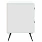 vidaXL Κομοδίνο Λευκό 62 x 34,5 x 47,5 εκ Επεξεργασμένο Ξύλο
