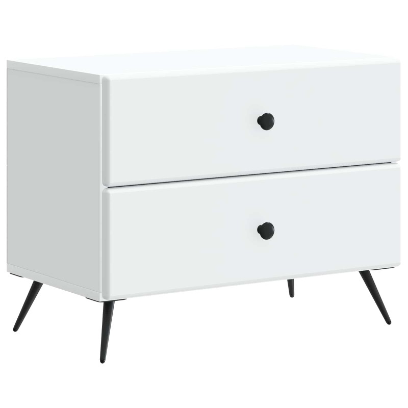 vidaXL Κομοδίνο Λευκό 62 x 34,5 x 47,5 εκ Επεξεργασμένο Ξύλο