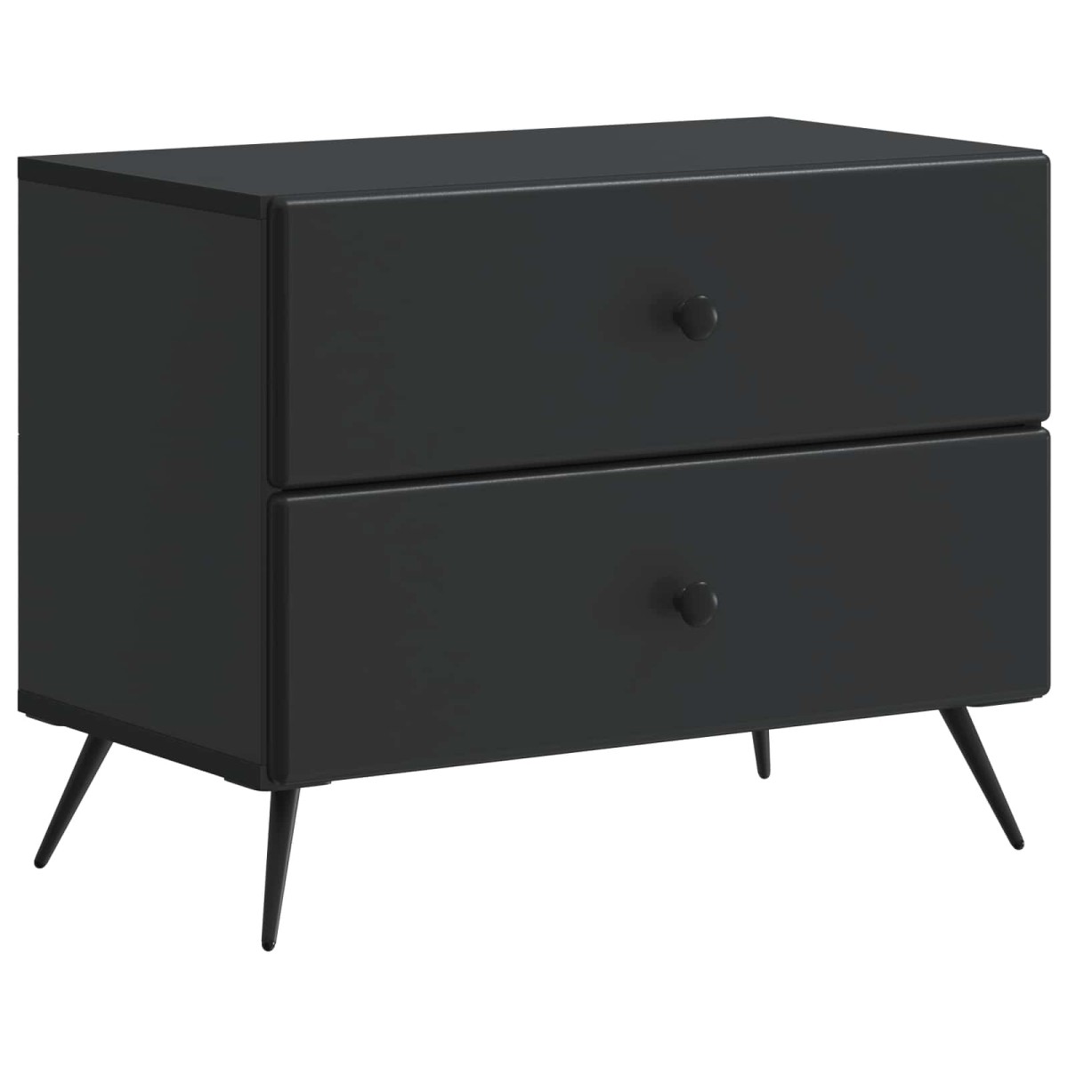vidaXL Κομοδίνο Μαύρο 62 x 34,5 x 47,5 εκ Επεξεργασμένο Ξύλο