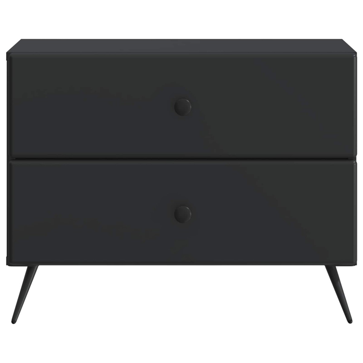 vidaXL Κομοδίνο Μαύρο 62 x 34,5 x 47,5 εκ Επεξεργασμένο Ξύλο