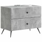 vidaXL Κομοδίνο Γκρι Σκυροδέματος 62 x 34,5 x 47,5 εκ