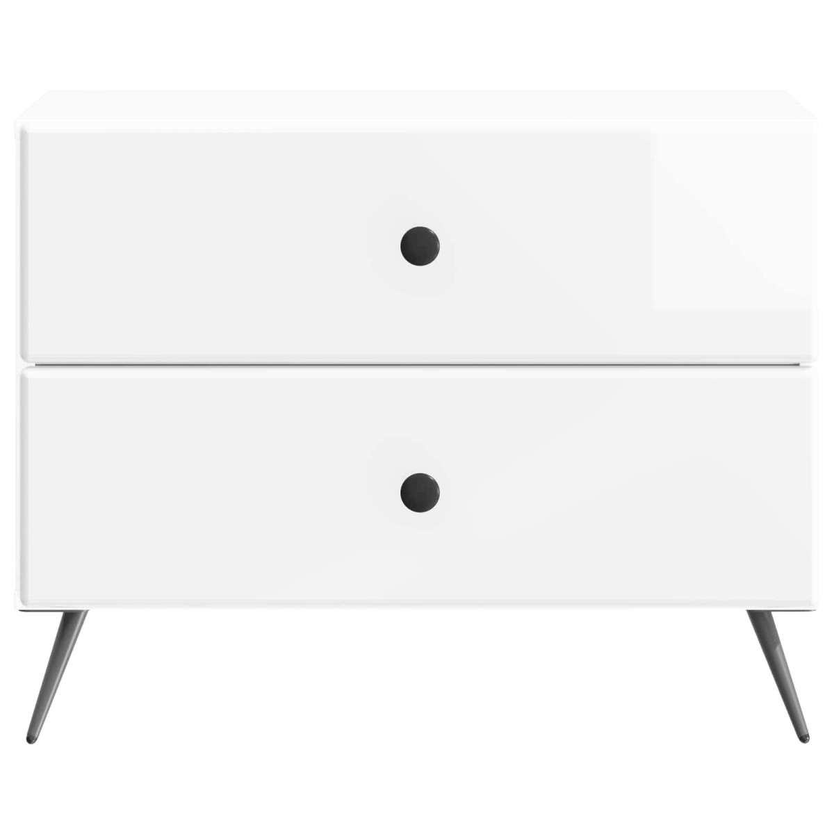 vidaXL Κομοδίνο Γυαλιστερό Λευκό 62 x 34,5 x 47,5 εκ