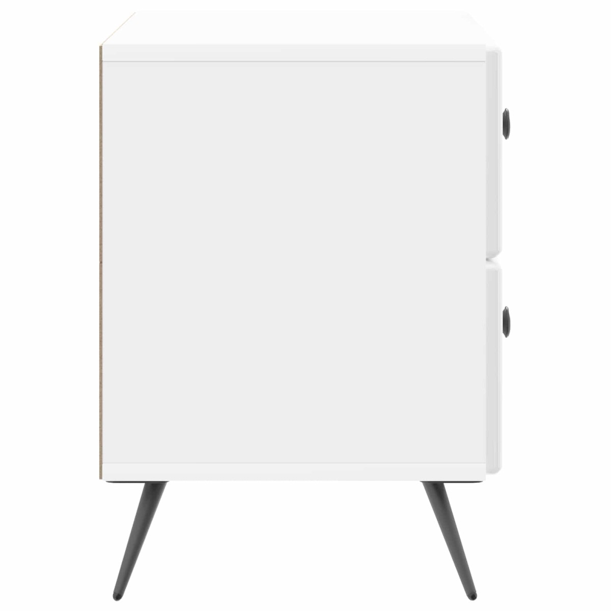 vidaXL Κομοδίνο Γυαλιστερό Λευκό 62 x 34,5 x 47,5 εκ