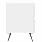 vidaXL Κομοδίνο Γυαλιστερό Λευκό 62 x 34,5 x 47,5 εκ