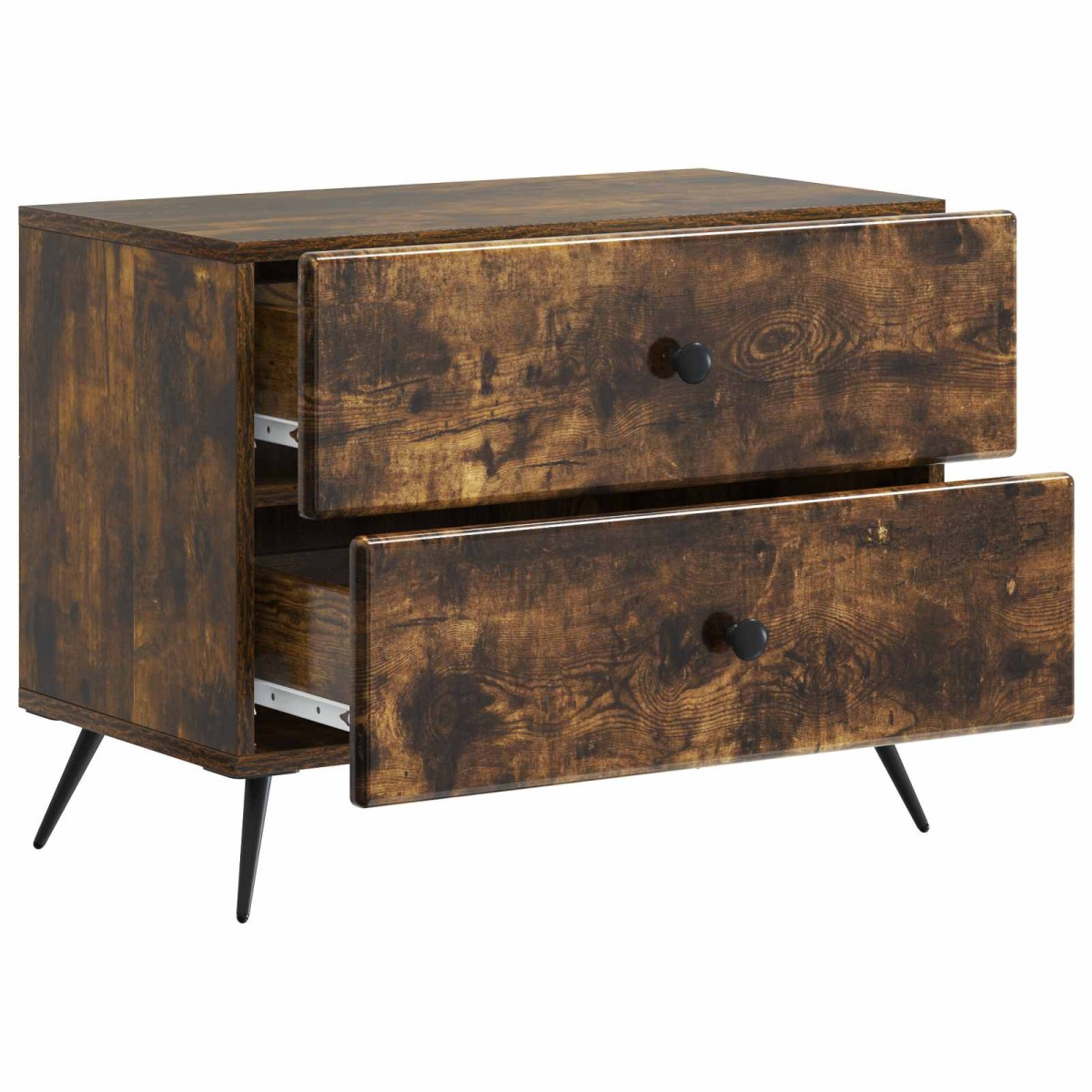 vidaXL Κομοδίνο Καπνισμένο Ξύλο Δρυός 62 x 34,5 x 47,5 εκ