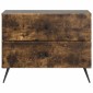 vidaXL Κομοδίνο Καπνισμένο Ξύλο Δρυός 62 x 34,5 x 47,5 εκ