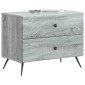 vidaXL Κομοδίνο Γκρι Sonoma 62 x 34,5 x 47,5 εκ Επεξεργασμένο Ξύλο