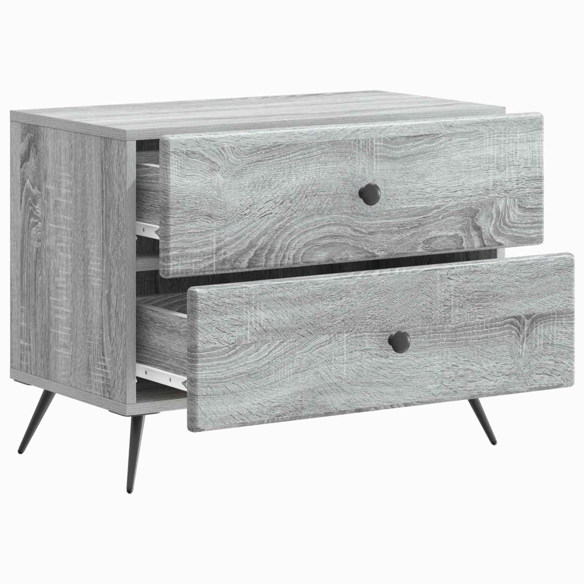 vidaXL Κομοδίνο Γκρι Sonoma 62 x 34,5 x 47,5 εκ Επεξεργασμένο Ξύλο