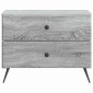 vidaXL Κομοδίνο Γκρι Sonoma 62 x 34,5 x 47,5 εκ Επεξεργασμένο Ξύλο