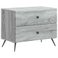 vidaXL Κομοδίνο Γκρι Sonoma 62 x 34,5 x 47,5 εκ Επεξεργασμένο Ξύλο